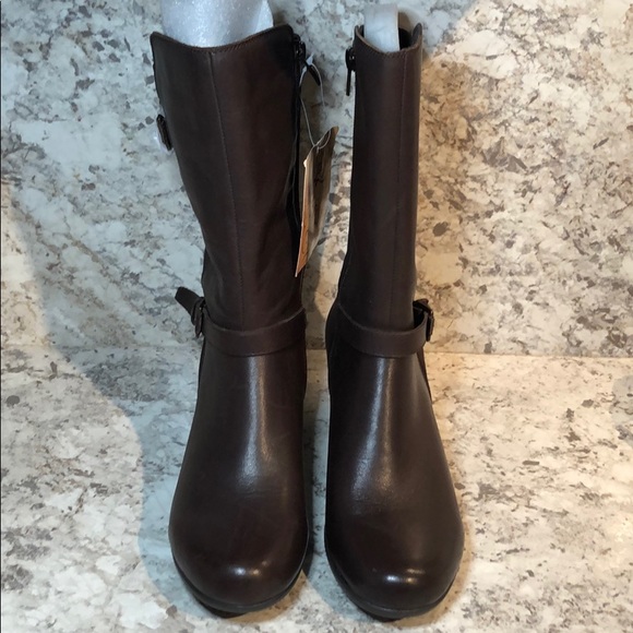 NWT Pure Sole Radisson Brown Leather Heeled Boot - Picture 1 of 12